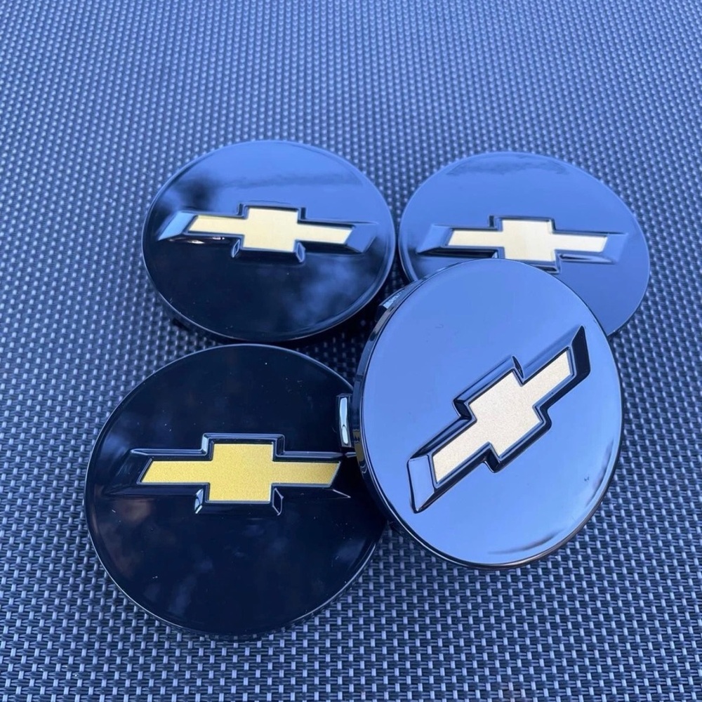 CHEVROLET SET OF  4X 58mm Black Wheel Center Caps